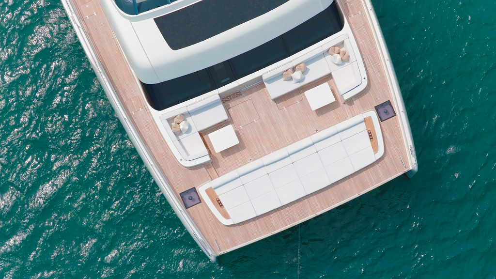Aerial bow deck detail
