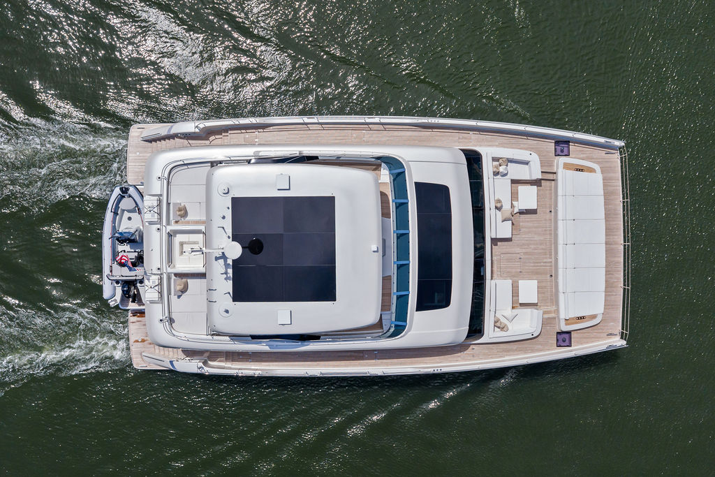 Aerial top-down with tender