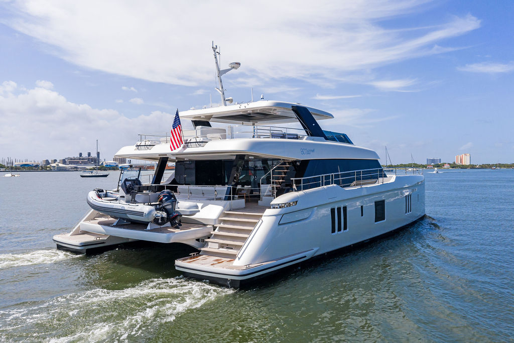 Aft quarter underway with tender