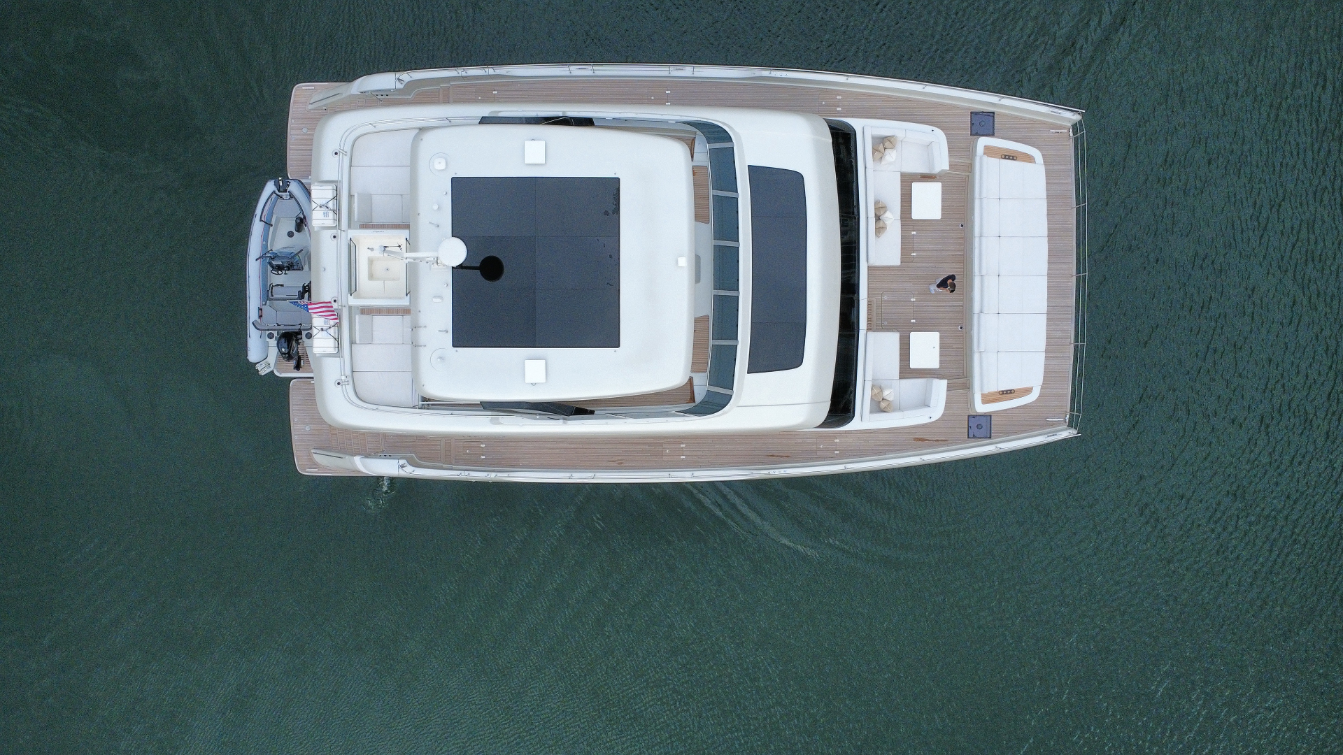 Aerial top-down view