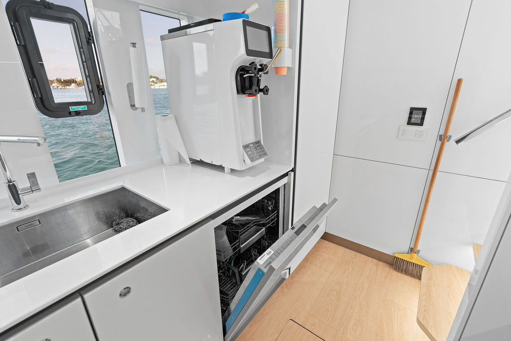Galley dishwasher & ice cream machine