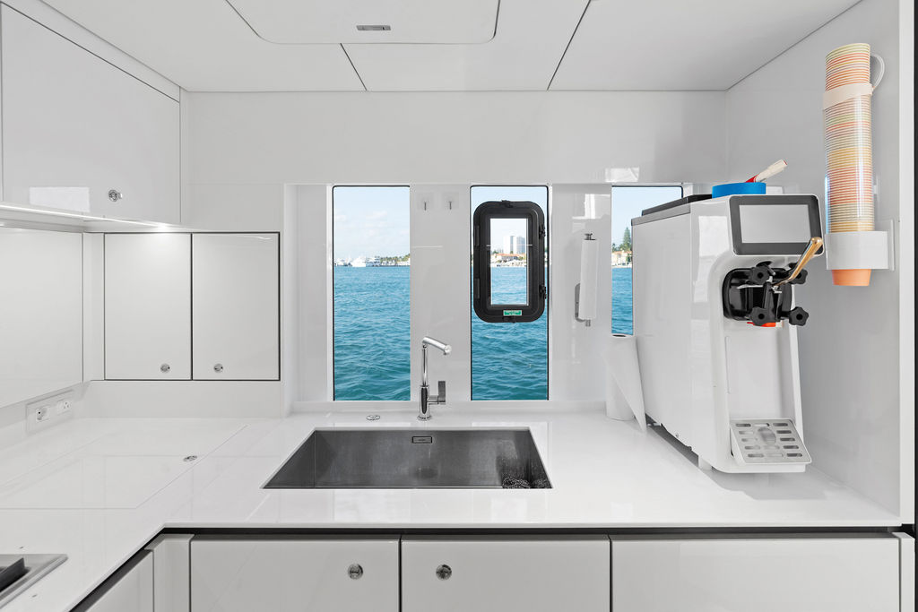 Galley with ocean view