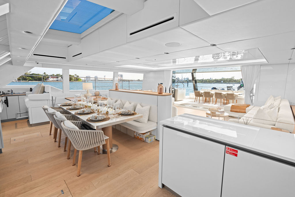 Saloon dining looking aft